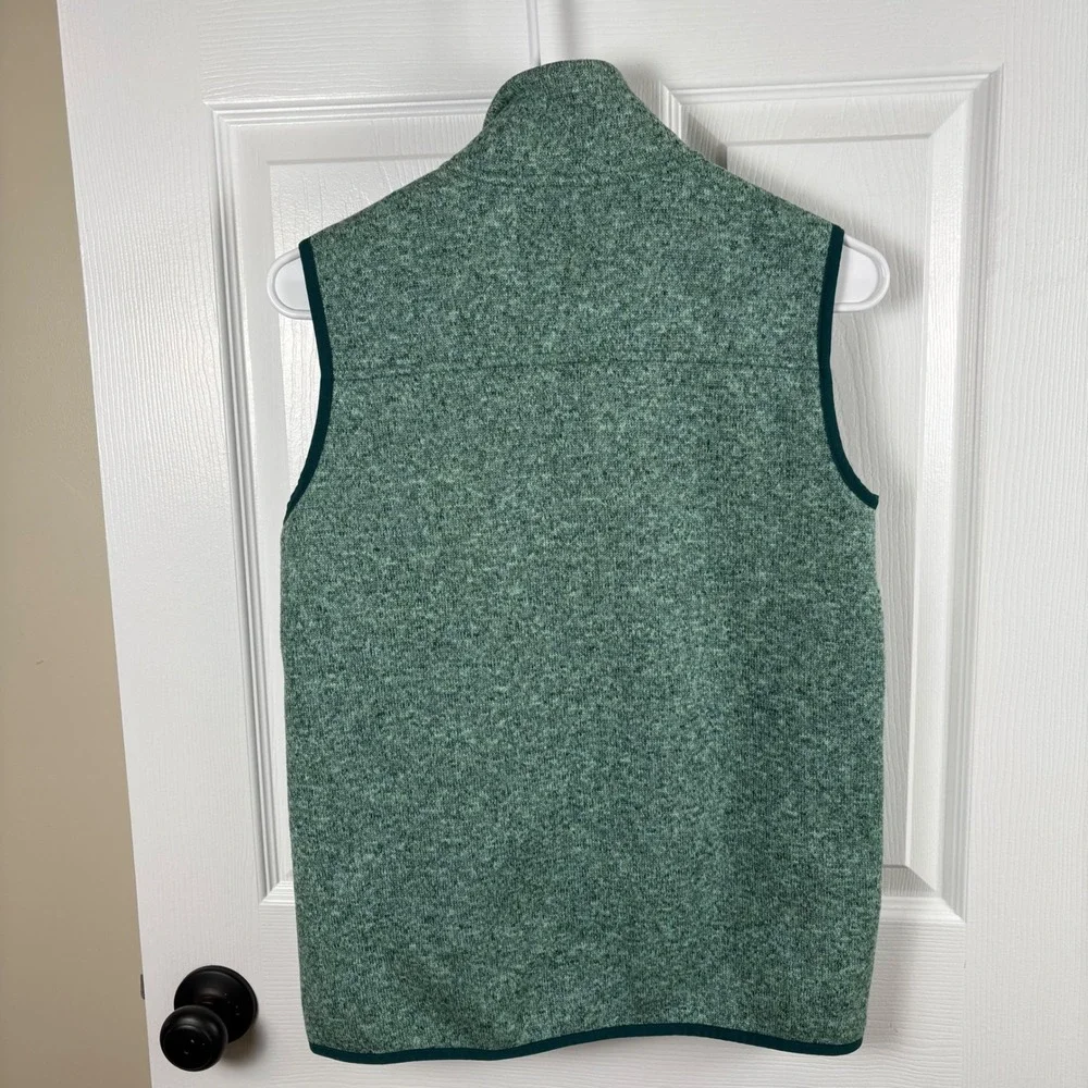 Eddie Bauer Fleece Sweater Vest Women's XS Green Full Zip Gorpcore Layering